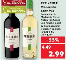 Kaufland FREIXENET Mederaño oder Mia Angebot