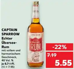 Kaufland CAPTAIN SPARROW Echter Übersee- Rum Angebot