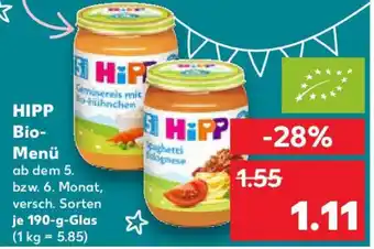 Kaufland HIPP Bio- Menü Angebot