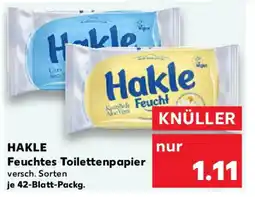 Kaufland HAKLE Feuchtes Toilettenpapier Angebot