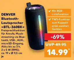 Kaufland DENVER Bluetooth- Lautsprecher BTL-360BK Angebot