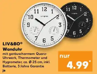 Kaufland LIV&BO Wanduhr Angebot