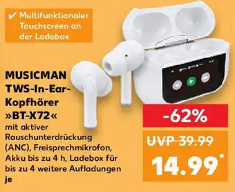 Kaufland MUSICMAN TWS-In-Ear- Kopfhörer BT-X72 Angebot