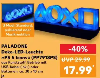 Kaufland PALADONE Deko-LED-Leuchte PS 5 Icons (PP7918PS) Angebot