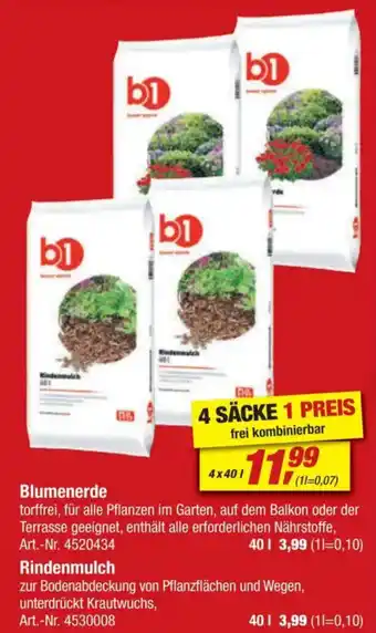 toom Baumarkt b1 Blumenerde o. Rindenmulch Angebot