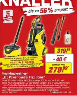 toom Baumarkt Karcher Hochdruckreiniger ,,K 5 Power Control Flex Home" Angebot