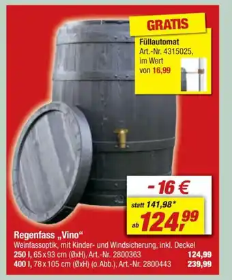 toom Baumarkt Regenfass,,Vino❝ Angebot