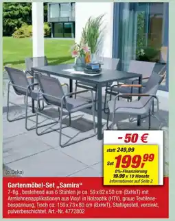 toom Baumarkt Gartenmöbel-Set „Samira" Angebot