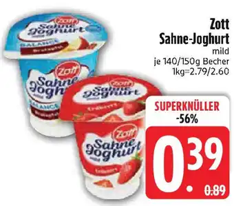 Edeka Zott Sahne-Joghurt Angebot