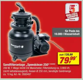 toom Baumarkt Sandfilteranlage ,,Speedclean 250“ Angebot