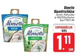 Edeka Almette Alpenfrischkäse Angebot