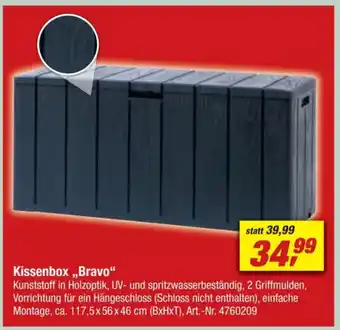 toom Baumarkt Kissenbox,,Bravo" Angebot