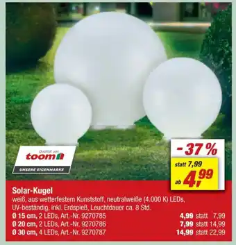 toom Baumarkt Solar-Kugel Angebot