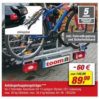 toom Baumarkt Anhängerkupplungsträger Angebot