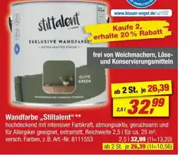 toom Baumarkt Wandfarbe,,Stiltalent" Angebot