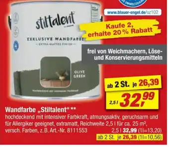 toom Baumarkt Wandfarbe,,Stiltalent" Angebot