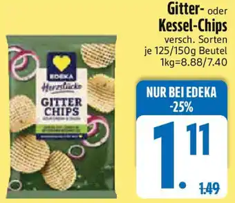 Edeka Gitter- oder Kessel-Chips Angebot