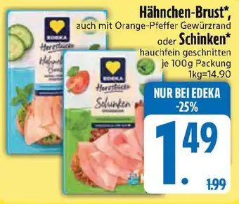 Edeka Hähnchen-Brust oder Schinken Angebot