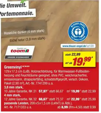 toom Baumarkt Greenvinyl Angebot