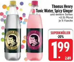 Edeka Thomas Henry Tonic Water, Spicy Ginger Angebot