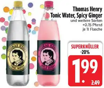 Edeka Thomas Henry Tonic Water, Spicy Ginger Angebot