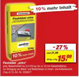 toom Baumarkt weber Flexkleber ,,extra" Angebot