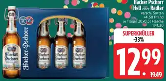 Edeka Hacker Pschorr Hell oder Radler Angebot