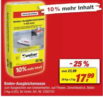 toom Baumarkt weber Boden-Ausgleichsmasse Angebot