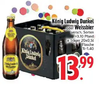 Edeka König Ludwig Dunkel oder Weissbier Angebot