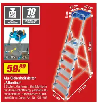 toom Baumarkt Alu-Sicherheitsleiter ,,Atlantica" Angebot