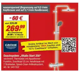 toom Baumarkt GROHE Duschsystem,,Vitalio Start 250" Angebot