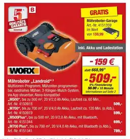 toom Baumarkt WORX Mähroboter,,Landroid❝ Angebot