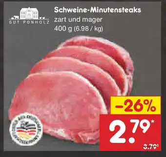 Netto Marken-Discount GUT PONHOLZ Schweine-Minutensteaks Angebot