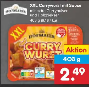 Netto Marken-Discount Hofmaier XXL Currywurst mit Sauce Angebot