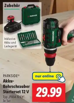 Lidl PARKSIDE Akku Bohrschrauber Starterset 12 V Angebot