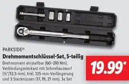 Lidl PARKSIDE Drehmomentschlüssel-Set, 5-teilig Angebot