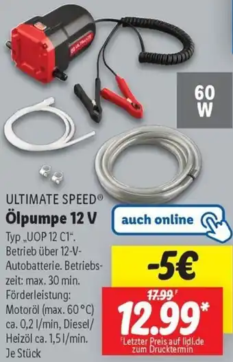 Lidl ULTIMATE SPEED Ölpumpe 12 V Angebot