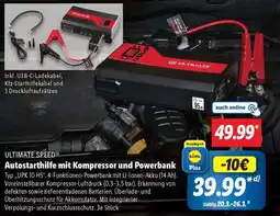 Lidl ULTIMATE SPEED Autostarthilfe mit Kompressor und Powerbank Angebot