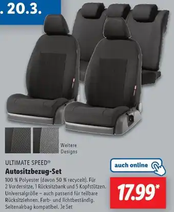 Lidl ULTIMATE SPEED Autositzbezug-Set Angebot