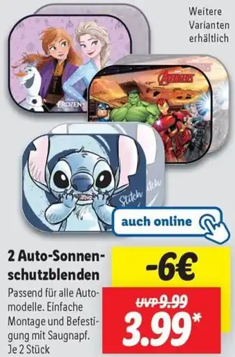 Lidl 2 Auto-Sonnenschutzblenden Angebot