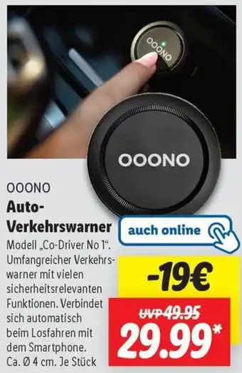 Lidl OOONO Auto Verkehrswarner Angebot