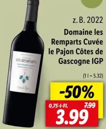 Lidl Domaine les Remparts Cuvée le Pajon Côtes de Gascogne IGP Angebot