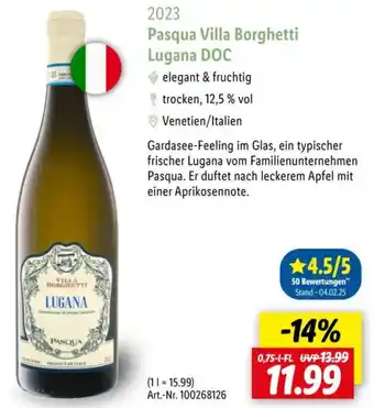 Lidl 2023 Pasqua Villa Borghetti Lugana DOC Angebot