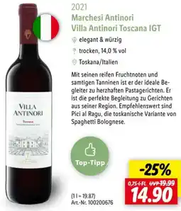 Lidl 2021 Marchesi Antinori Villa Antinori Toscana IGT Angebot