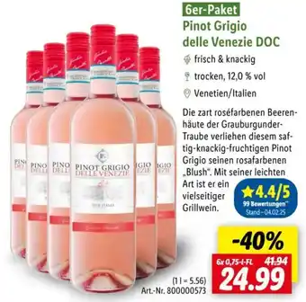 Lidl 6er-Paket Pinot Grigio delle Venezie DOC Angebot