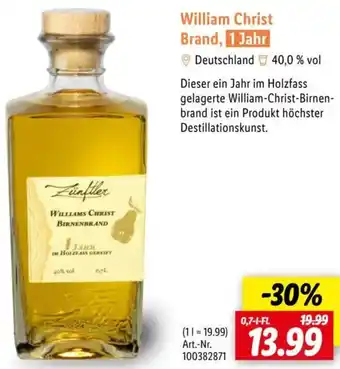 Lidl William Christ Brand, 1 Jahr Angebot