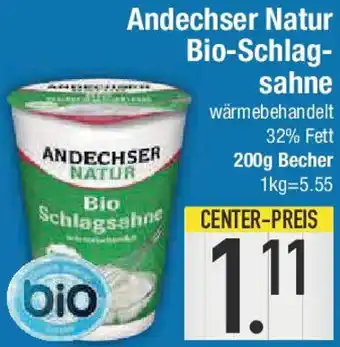 E-Center Andechser Natur Bio-Schlagsahne Angebot