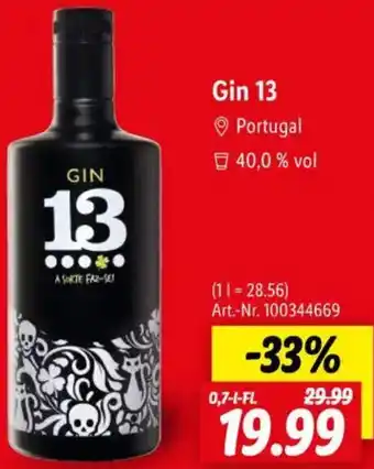 Lidl Gin 13 Angebot