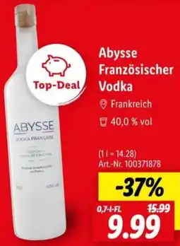 Lidl Abysse Französischer Vodka Angebot