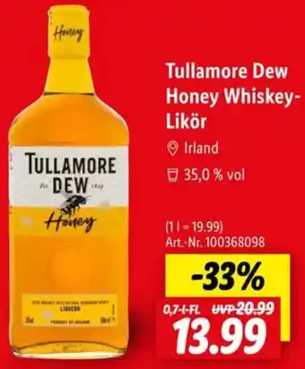 Lidl Tullamore Dew Honey Whiskey- Likör Angebot